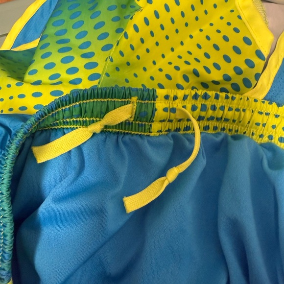 Nike Running Shorts Women Small Blue Green DriFit Lined Workout Gym Athletic - Picture 9 of 9